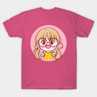 Cute cheerful Cartoon Girl art T-Shirt